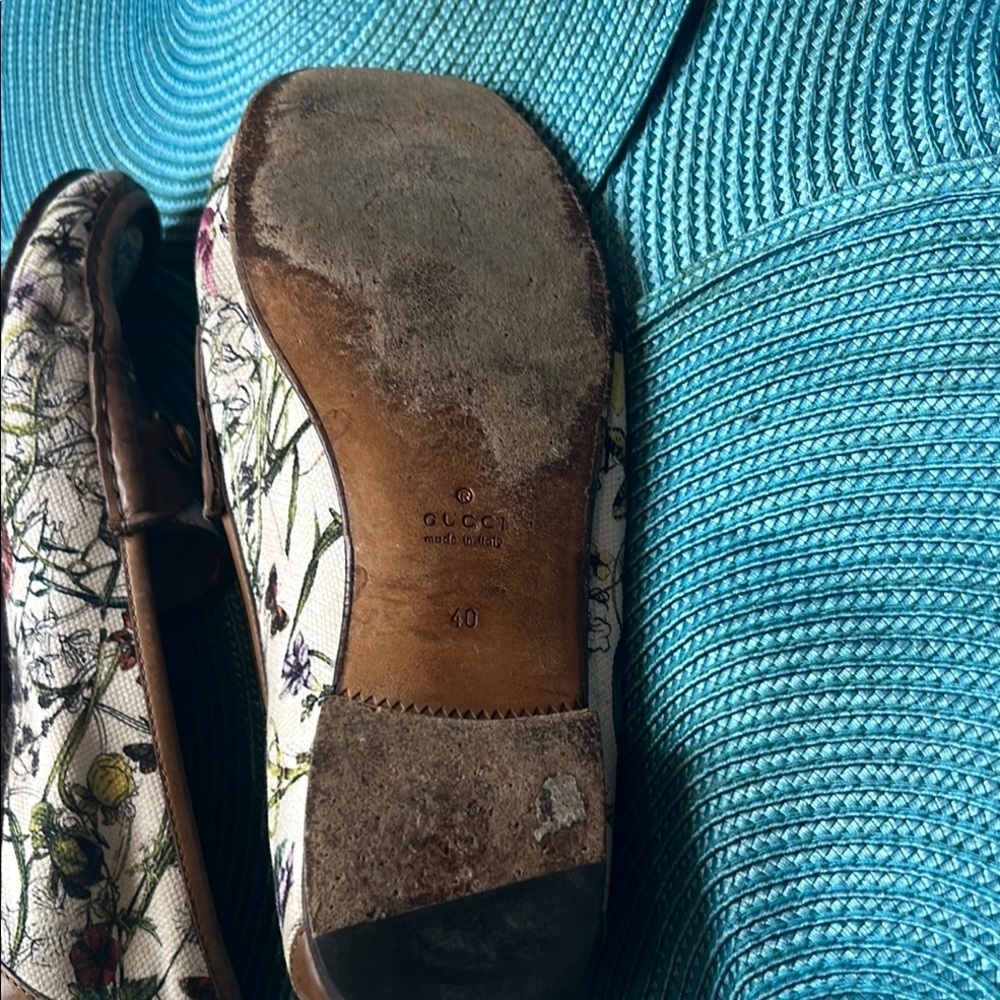 Rare Gucci 1954 Flora Loafers Collector’s Print Iconic Vintage Style size 40 - Picture 7 of 14